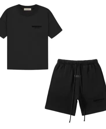 Black Essentials Shorts set