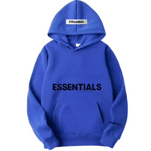 Blue Fear of God Essential Hoodie Blue Fear of God Essential Hoodie